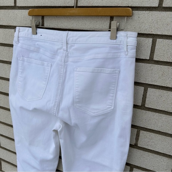 Talbots White High Waist Flawless Crop Jegging Jeans Size 14 Skinny Stretch - Picture 10 of 11